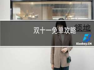 双十一免单攻略