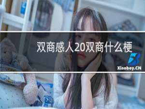 双商感人 双商什么梗