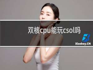 双核cpu能玩csol吗