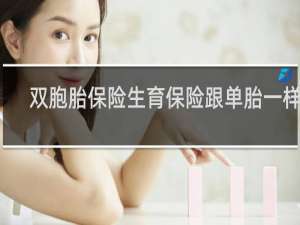 双胞胎保险生育保险跟单胎一样吗