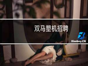 双马塑机招聘