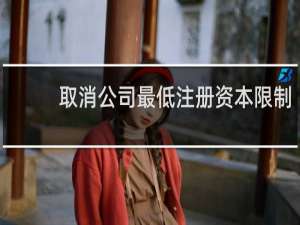 取消公司最低注册资本限制