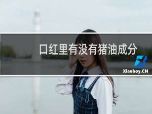 口红里有没有猪油成分
