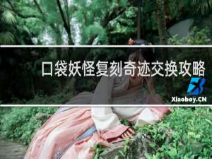 口袋妖怪复刻奇迹交换攻略