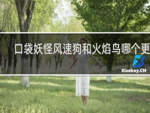 口袋妖怪风速狗和火焰鸟哪个更强