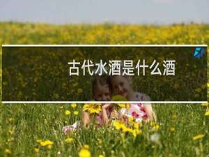 古代水酒是什么酒