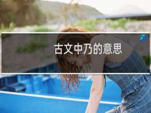 古文中乃的意思
