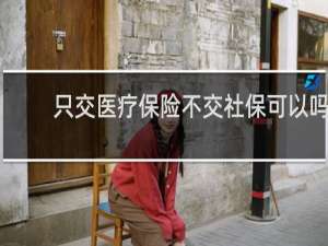 只交医疗保险不交社保可以吗