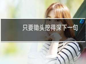 只要锄头挖得深下一句（只要锄头舞得好）