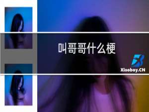 叫哥哥什么梗