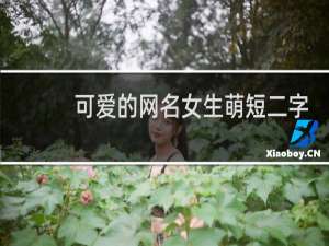 可爱的网名女生萌短二字