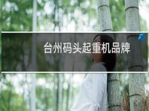 台州码头起重机品牌