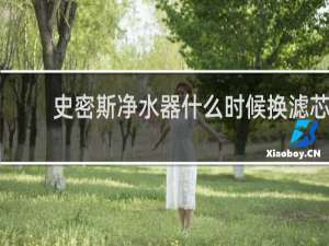 史密斯净水器什么时候换滤芯