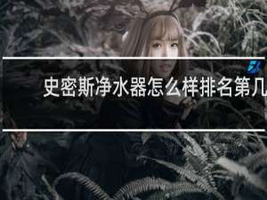 史密斯净水器怎么样排名第几