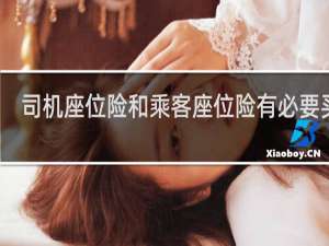 司机座位险和乘客座位险有必要买吗