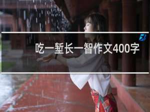 吃一堑长一智作文400字