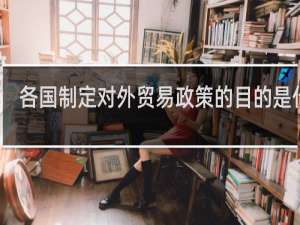 各国制定对外贸易政策的目的是什么