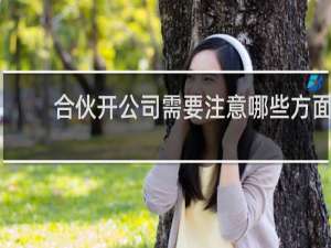 合伙开公司需要注意哪些方面