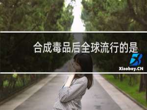 合成毒品后全球流行的是