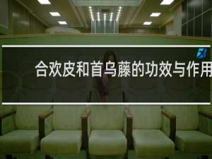 合欢皮和首乌藤的功效与作用