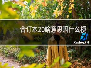 合订本 啥意思啊什么梗