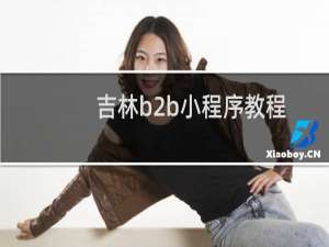 吉林b2b小程序教程