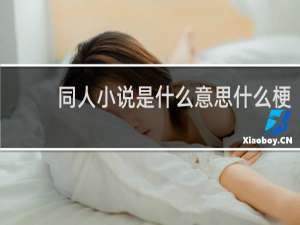 同人小说是什么意思什么梗