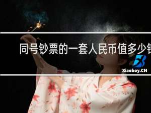 同号钞票的一套人民币值多少钱
