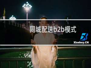 同城配送b2b模式