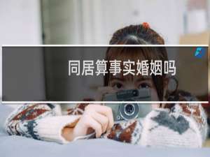 同居算事实婚姻吗