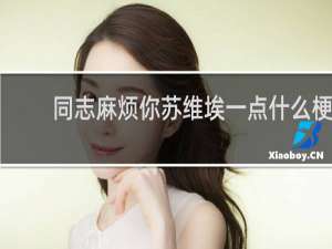 同志麻烦你苏维埃一点什么梗