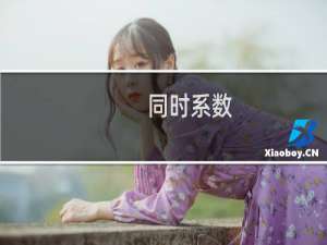 同时系数