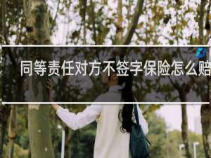 同等责任对方不签字保险怎么赔付