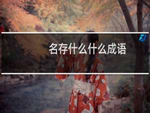 名存什么什么成语
