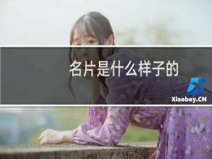 名片是什么样子的