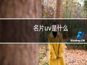 名片uv是什么