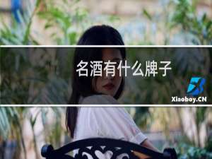名酒有什么牌子