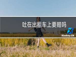 吐在出租车上要赔吗