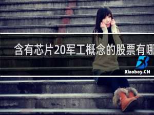 含有芯片 军工概念的股票有哪些