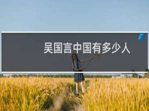 吴国言中国有多少人