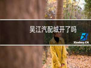 吴江汽配城开了吗