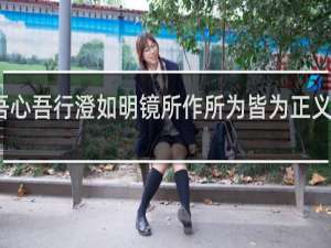 吾心吾行澄如明镜所作所为皆为正义什么梗？什么梗