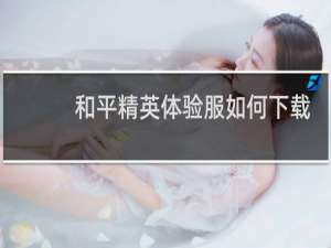 和平精英体验服如何下载安装