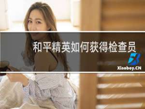和平精英如何获得检查员(和平精英例行检查是什么情况)