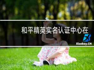 和平精英实名认证中心在哪里打开?