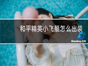 和平精英小飞艇怎么出装