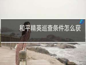 和平精英巡查条件怎么获得(和平精英怎样获取巡查资格)