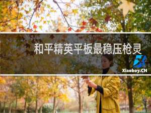 和平精英平板最稳压枪灵敏度