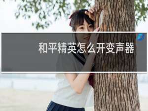 和平精英怎么开变声器