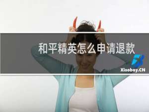 和平精英怎么申请退款